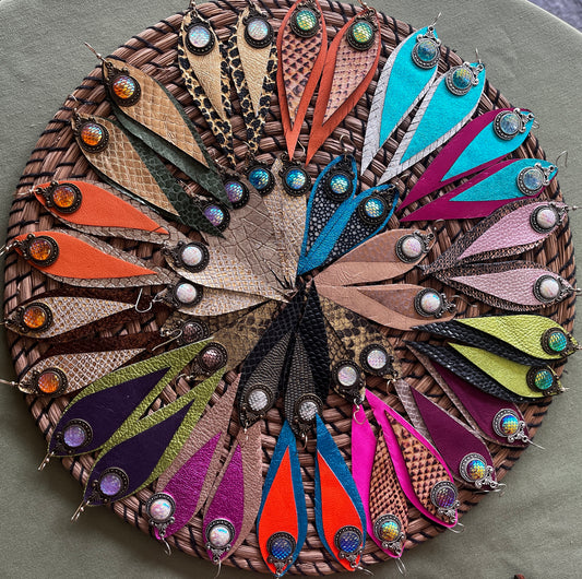 "Queen Mermaid" Double Layer Leather Earrings