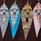 "Winged Scarab" Leather Earrings