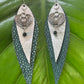 "Winged Scarab" Leather Earrings