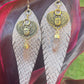 "Winged Scarab" Leather Earrings