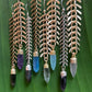 "Fishbone Amazon Crystal" Gemstone Earrings