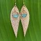 "Into the Sea" Single Layer Leather Earrings