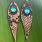 "Maui Mermaid" Single Layer Leather Earrings